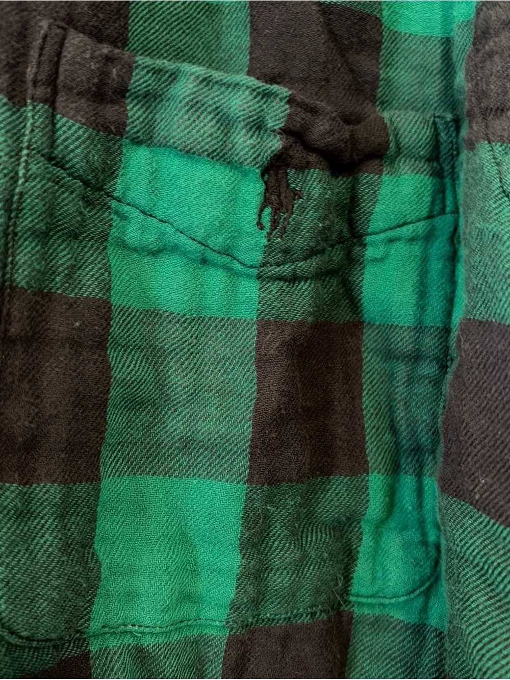 Polo Ralph Lauren Flannel Shirt Mens XL Plaid Check Lined Double Faced Green